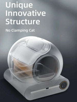 Tonepie Smart Automatic Cat Litter Box - Self-Cleaning Litter Box with 65L Capacity and App Control | Abound Pet Supplies - Automatic litter box with waste detection, self-cleaning cycle, and odor control. Suitable for multiple cats up to 25lbs, with a 99.8% sterilization rate for a hygienic environment. Features app control for health monitoring and maintenance reminders, ideal for hands-free, hassle-free cat care.