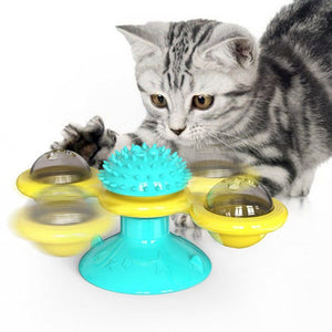 Interactive Cat Puzzle Toys for mental stimulation and enrichment; features treat-holding capsules and attachable design for windows and doors, ideal for indoor cats to promote cognitive development, prevent boredom, and protect furniture from scratching.