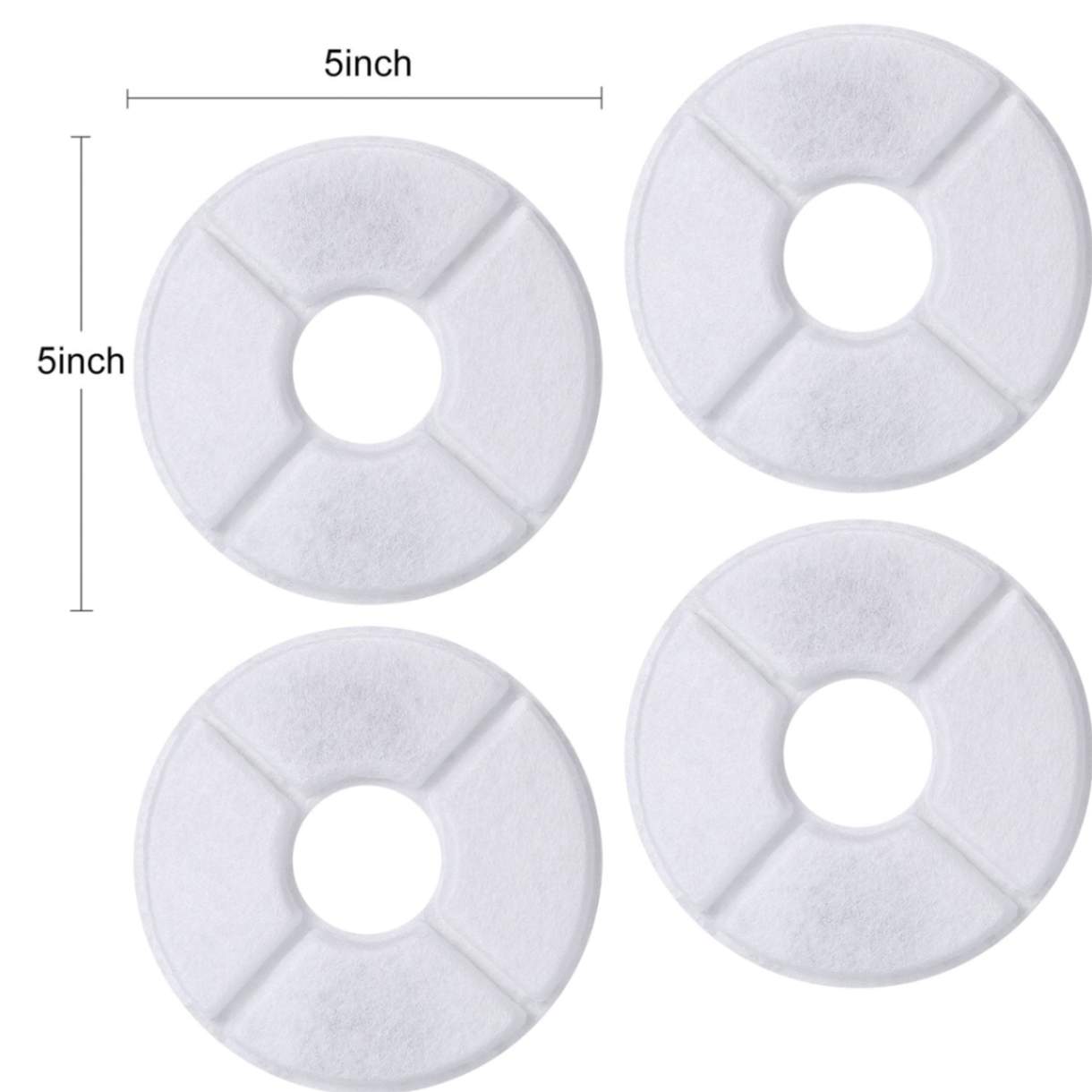 Cat Water Fountain Replacement Filters - Pack of 4
