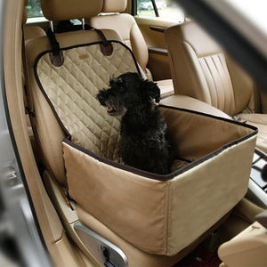 2-In-1 Dog Booster Seat & Car Seat Protector - Safe and Comfortable Travel for Dogs | Abound Pet Supplies - Dog car booster seat with adjustable straps, safety harness, and supportive cushion for secure car rides. Fits most cars, trucks, and SUVs. Made from waterproof, stain-resistant, and washable materials for easy cleaning and durability. Ideal for pet safety and comfort during travel.