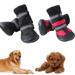 4/Pcs Dog Boots For Winter
