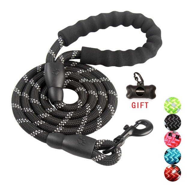 5 FT Strong Dog Leashes with Comfortable Padded Handles