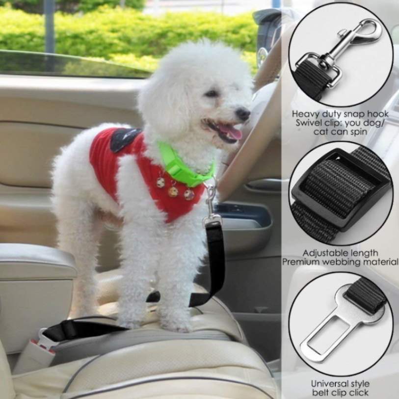 2 Pack Adjustable Dog Seat Belt