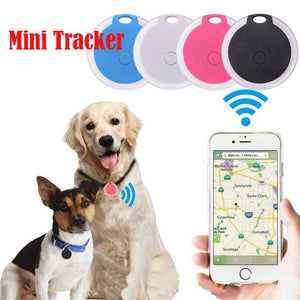 Mini GPS Pet Tracker for cats and dogs, waterproof and dustproof with real-time location tracking and activity monitoring for distance, speed, and calories burned.