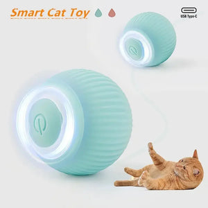 Smart Cat Rolling Ball - Rechargeable Interactive Cat Toy Ball for indoor play, featuring self-moving action and unpredictable motion to engage and stimulate cats. Perfect for keeping indoor cats active and mentally engaged.