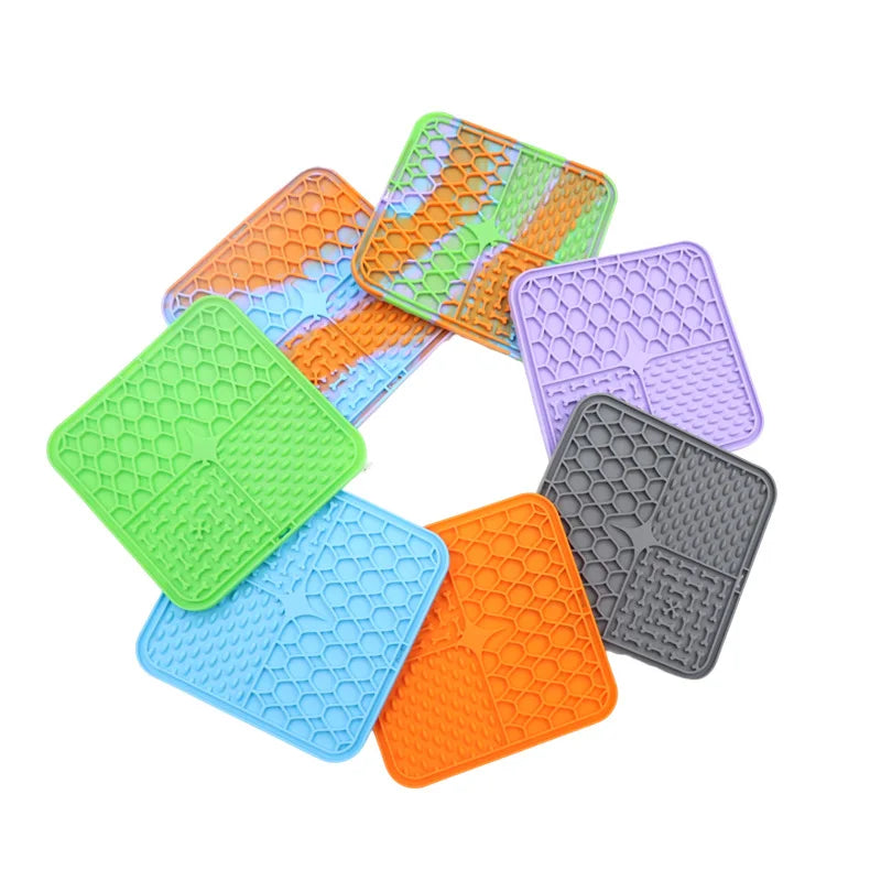 Lick Mats for Dogs - Abound Slow Feeding Silicone Mat for Anxiety Relief, Grooming Distraction, and Improved Digestion - Durable, Easy to Clean, Non-Slip, and Safe for All Dog Breeds