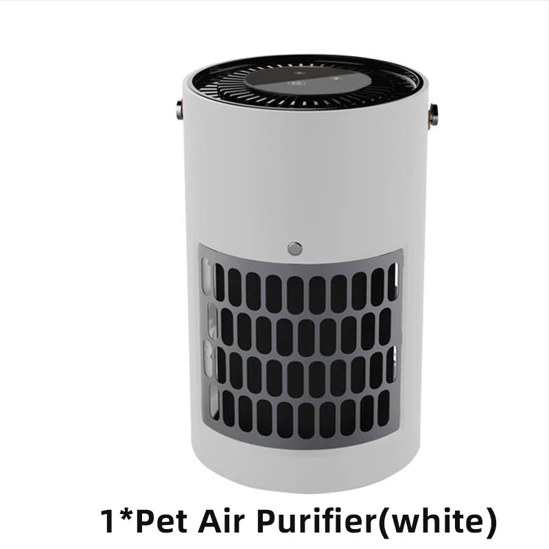 Abound Pet Air Purifier – HEPA filtration air purifier for pets, removes pet dander, odors, allergens, and airborne pollutants. Features activated carbon filter, UV-C sterilization, negative ion generator, and whisper-quiet operation. Ideal for homes with dogs and cats. USB-powered, compact, and energy-efficient.