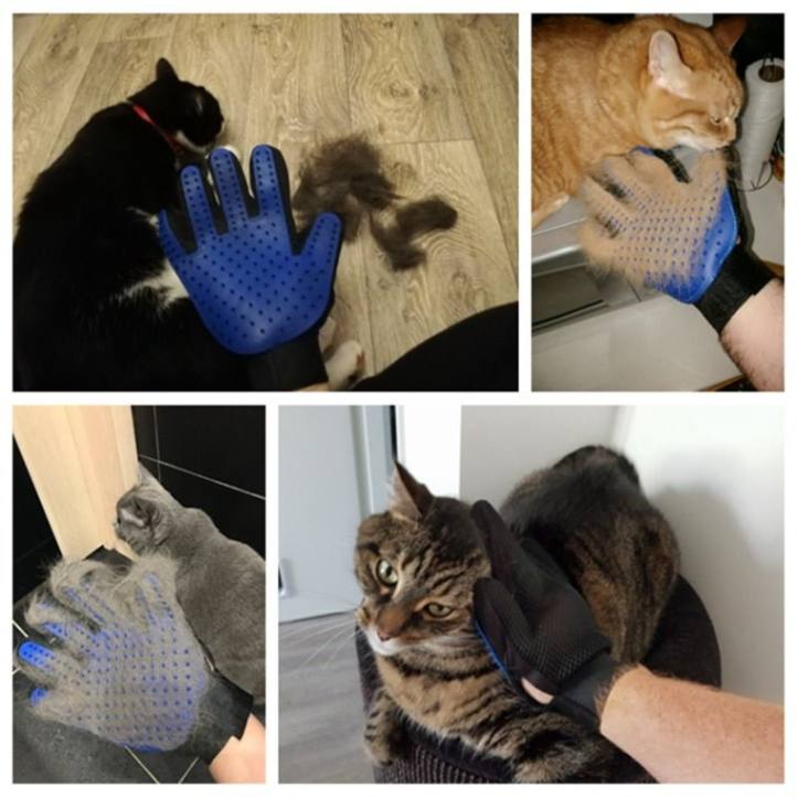 Gentle Pet Grooming Gloves for Dogs & Cats
