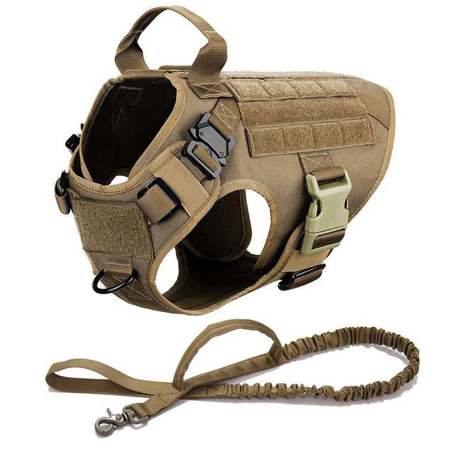 Tactical Police Dog Harness – Durable 1000D Nylon, MOLLE & Hook-and-Loop System for Customization, Lightweight and Breathable with Reinforced Top Handle for Control – Ideal for K9 Units, Law Enforcement, and Military Dogs