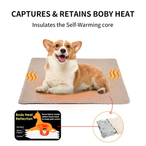 Self Heating Cat Bed – Cozy indoor pet bed with plush, self-warming material, reflecting natural body heat for warmth; ideal for winter comfort and no electricity needed. Perfect heated bed for cats seeking a safe, warm, and soft spot indoors.