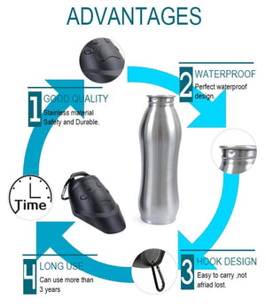 Insulated Stainless Steel Water Bottle for Dogs