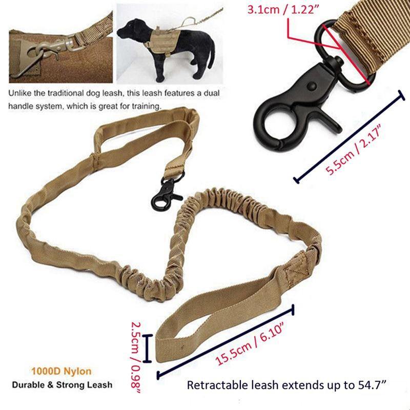 1000D Nylon Tactical Dog Leash - Abound Pet Supplies