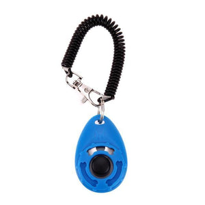 Dog Training Clicker with Wrist Strap - Durable Clicker for Positive Reinforcement Training | Abound Pet Supplies - Ergonomic dog clicker with stainless steel element for long-lasting use, featuring a large button and secure elastic wrist strap. Ideal for teaching obedience, tricks, and improving behavior through positive reinforcement. Suitable for pet owners and professional trainers aiming to enhance training precision and bond with pets.