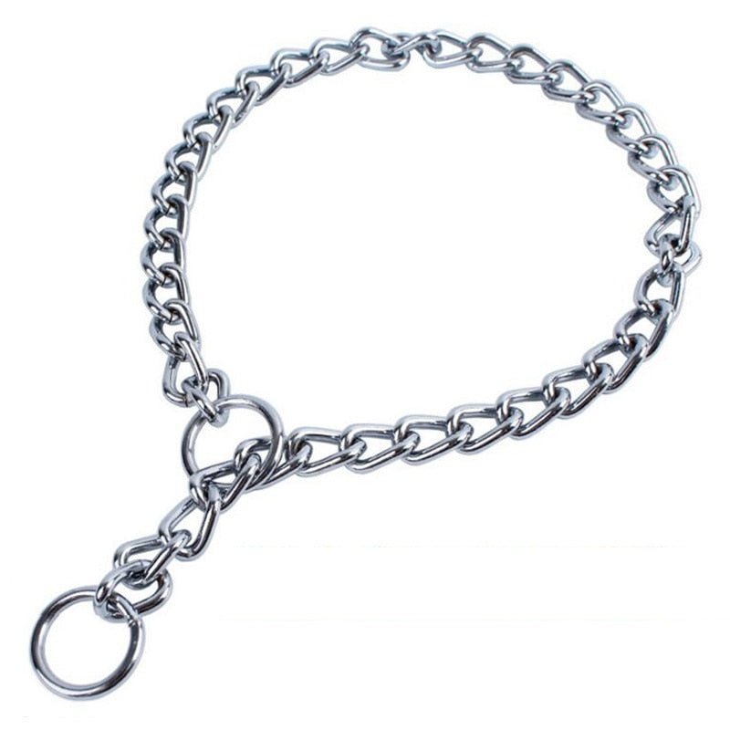 4 Size Stainless Steel Adjustable Chain Collar For Dogs - Abound Pet Supplies