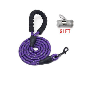 5 FT Strong Dog Leash with Comfortable Padded Handle - Abound Pet Supplies