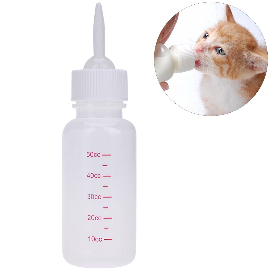 50ML Kitten Feeding Bottle Set with Cleaning Brush - Abound Pet Supplies
