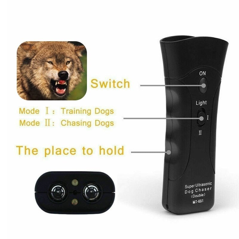 Anti Barking Handheld Ultrasonic Dog Training Device - Abound Pet Supplies