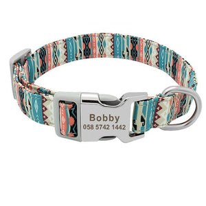 Didog Customized Engraved Nylon ID Dog Collar - Abound Pet Supplies