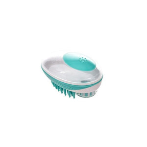 Dog Wash Brush with Soap Dispenser – ergonomic grooming tool for pet baths with built-in shampoo dispenser, soft silicone bristles for gentle cleaning, ideal for dogs of all sizes and breeds. Promotes healthy skin and shiny coat by removing dirt, debris, and excess oils. Durable, pet-safe materials ensure a stress-free and enjoyable bath time experience.