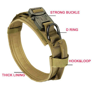 ELITE Tactical Dog Collar with Control Handle - Abound Pet Supplies