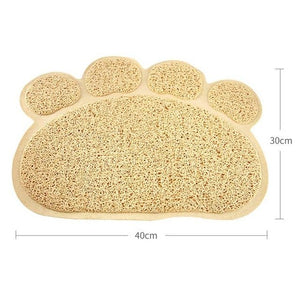 Paw-Shaped Large Cat Litter Mat with anti-slip grip, water-resistant surface, and efficient litter control; durable, easy-to-clean mat for trapping litter and keeping floors clean.