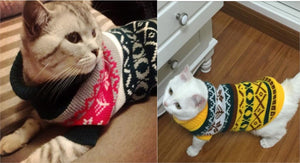 Petalk Snowflake Sphinx Cat Sweater - Abound Pet Supplies