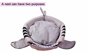 Novelty Soft Shark Cat Bed - Abound Pet Supplies