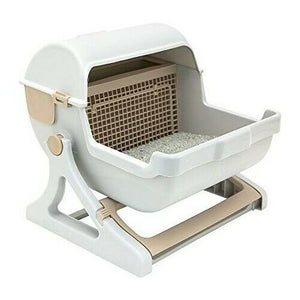 Semi-Automatic Quick Cleaning Cat Litter Box - Abound Pet Supplies
